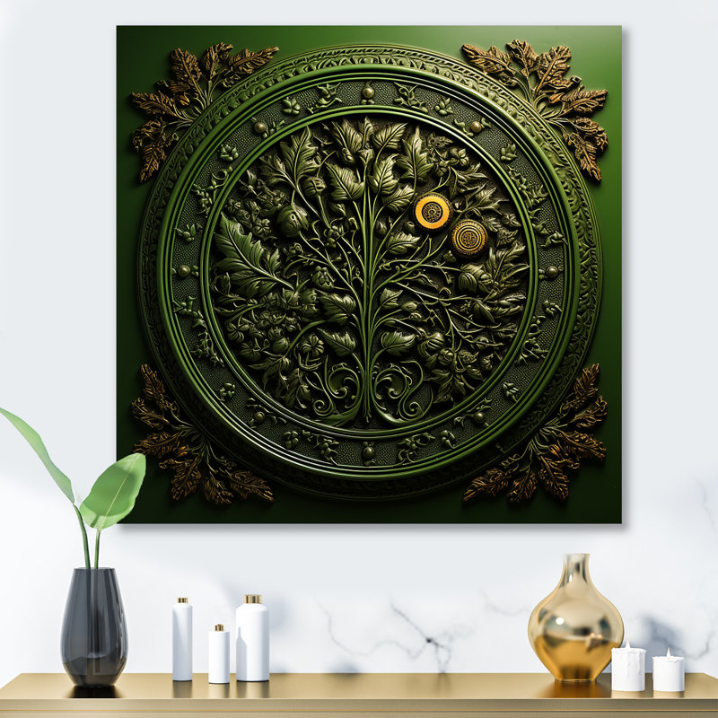 Renaissance Boho Mandala Revival II - pépinière d'ours en métal, art mural, H 16 po x l 16 po