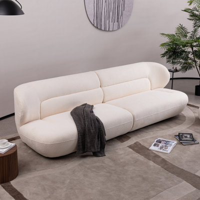 Modern Sofa Circular Curve Design With Modern Fashion, White, 4, Office, Bedroom