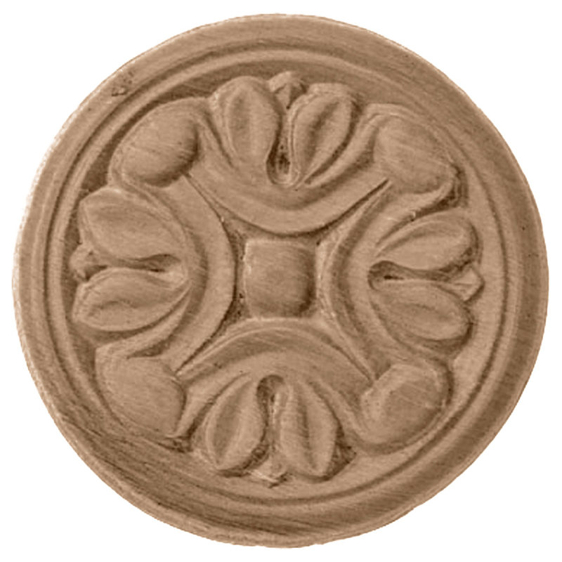 Raymond 2.75'' H x 2.75'' W x 0.25'' D Wood Rosette Applique