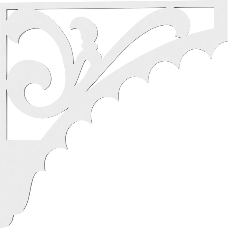 Support de qualité architecturale Hurley, 5/8 po x 22 po x 22 po, Genova, PVC
