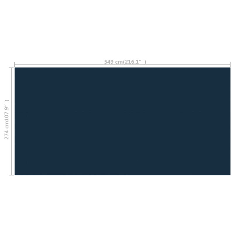 Couvercle de spa bleu, Noir, H 86,6 po x l 177,2 po