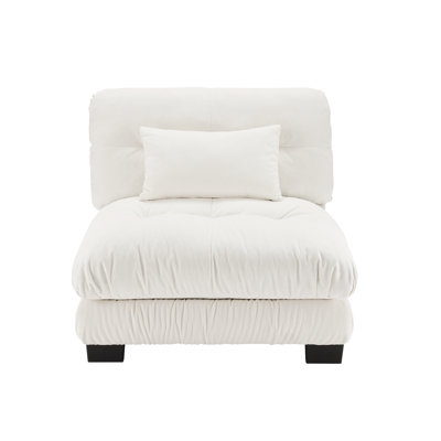 27 Armless Sofa,White