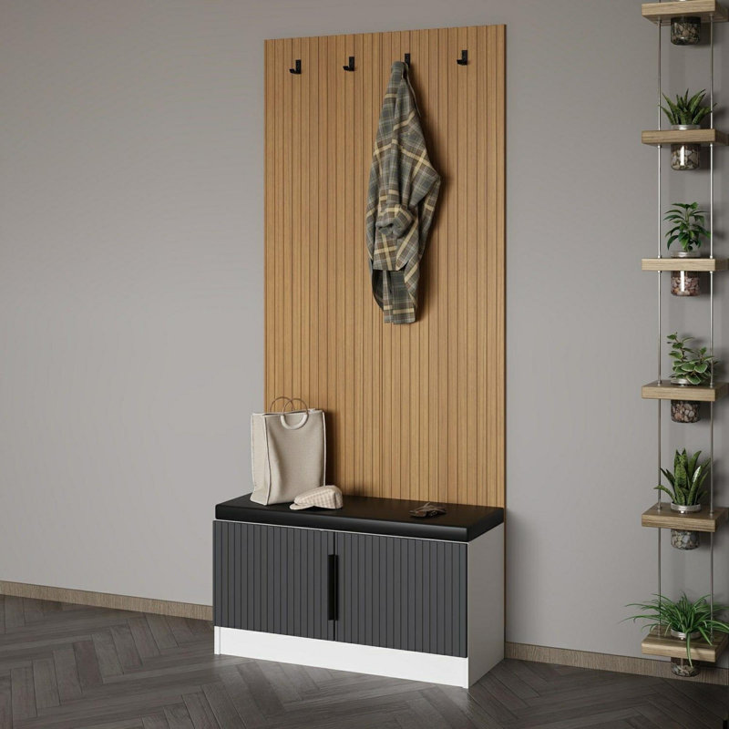 Nichlas Hall Tree 90cm Wide, Anthracite