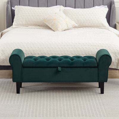 Jillia Velvet Upholstered Storage Bench