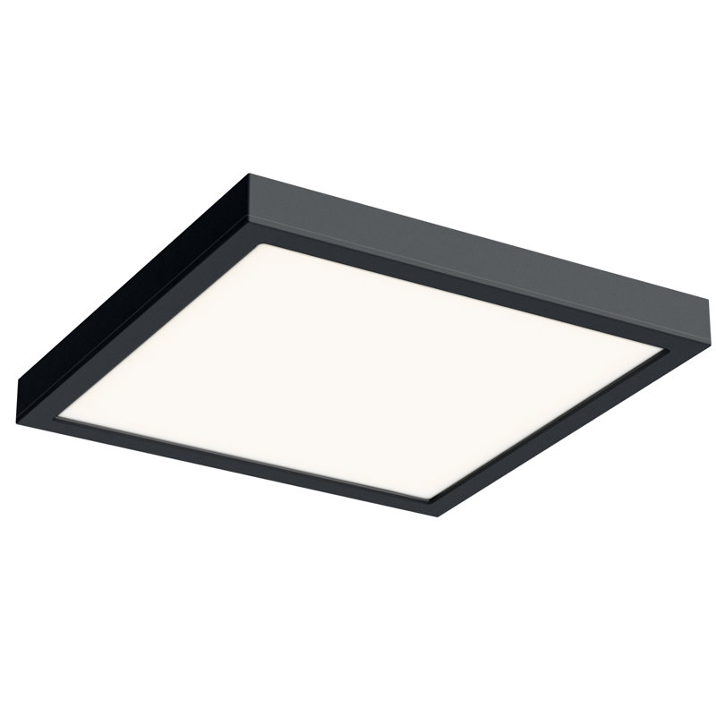 Plafonnier encastré 1 lumière Hayden-Blu, Noir, 14"