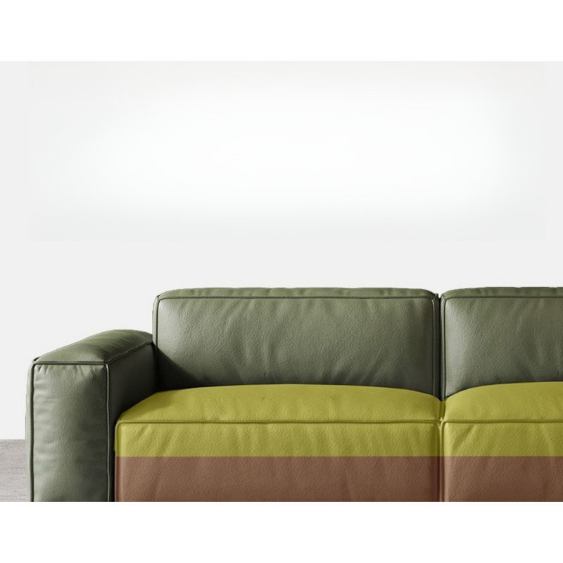Canapé moderne simple carré, 27.56" H x 125.98" W x 37.4" D, 3