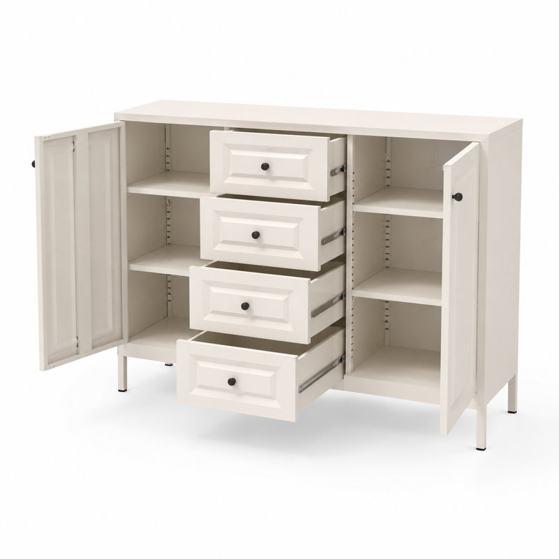 Console contemporaine à tablette réglable pour salle de lavage et chambre à coucher