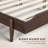Ariston Queen Platform Bed with Handwoven Natural Rattan Headboard – Walnut Veneer, Solid American Walnut Legs, Relaxed Luxury Design, Silent Slats, Effortless Assembly, Queen – Dark Walnut-1996621956-1996621958