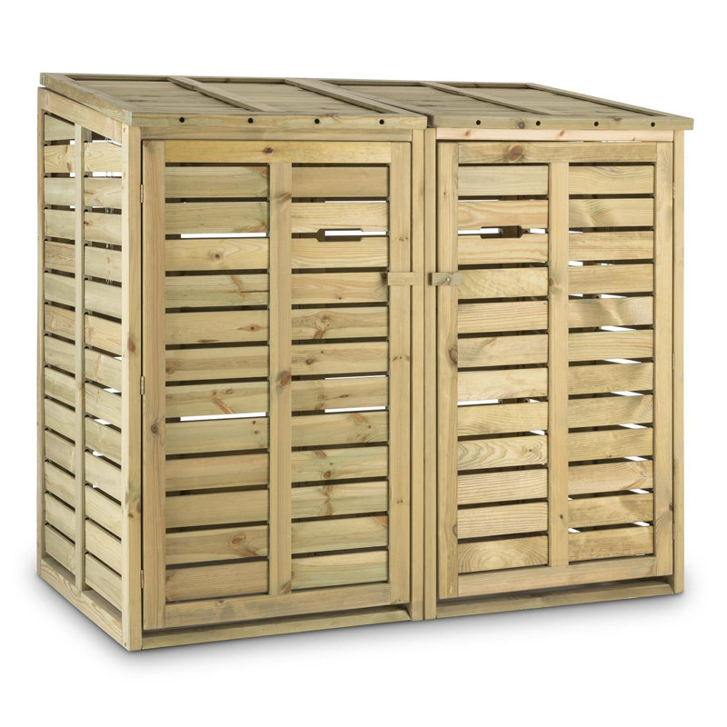Wooden Double Bin Store