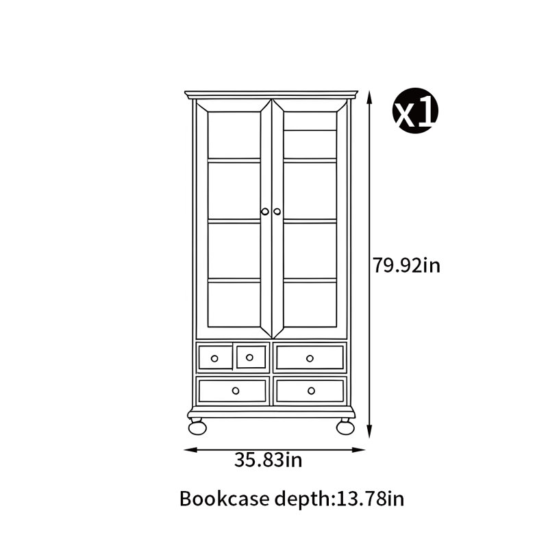 Bibliothèque simple de style rétro