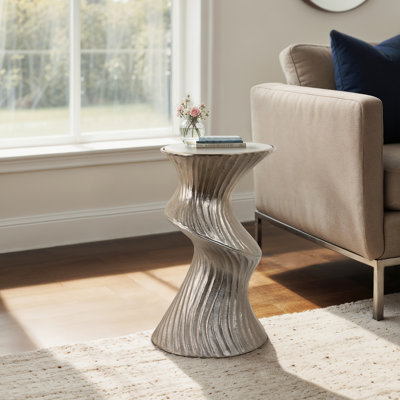 Everly Quinn 22" Hilo Small Marble Top Table