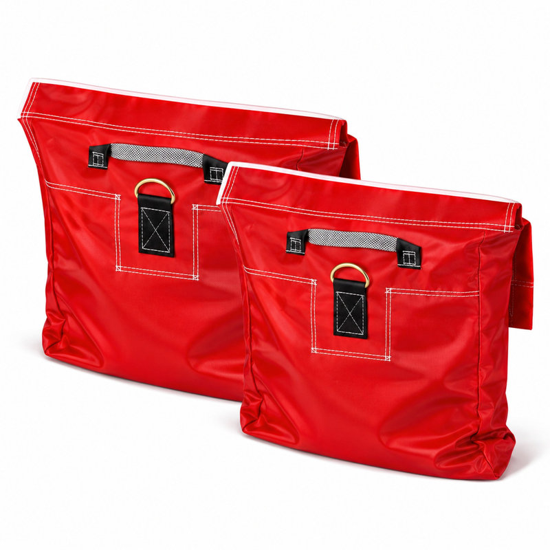 Sacs de sable et poids d'ancrage gonflables rouges Moose Supply, en vinyle robuste, capacité de 22,7 kg chacun, paquet de 2