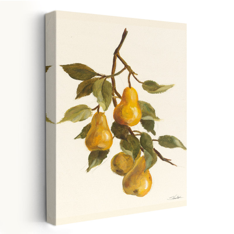 Branche de poire - Branches beiges - vert, H 24 po x l 16 po