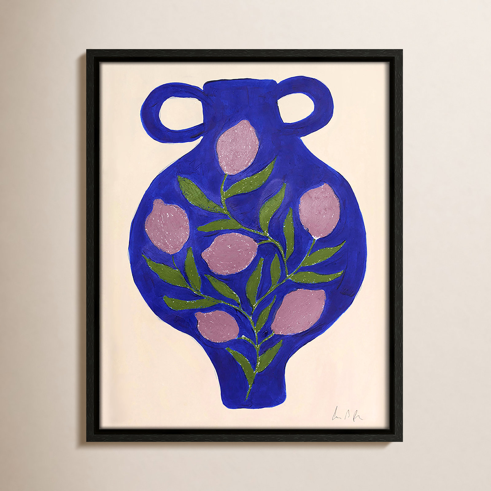 Vase No. 03 Print by Camilla Bergqvist, Espresso, 15.5" H x 12.5" W