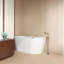 Baignoire autoportante en acrylique 59 po. X 29,5 po., Baignoire de trempage autoportante, Drain chromé Toe-tap-102403338
