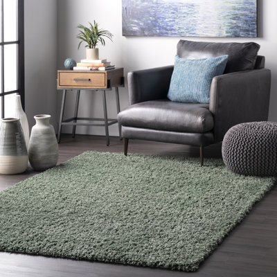 Abbiney Performance Shag Green Rug