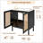 30 Inch Bathroom Vanity with Handmade Rattan Doors and Soft-Closing Mechanisms