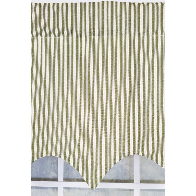 Cantonnière l 50 po Ticked, Vert pin
