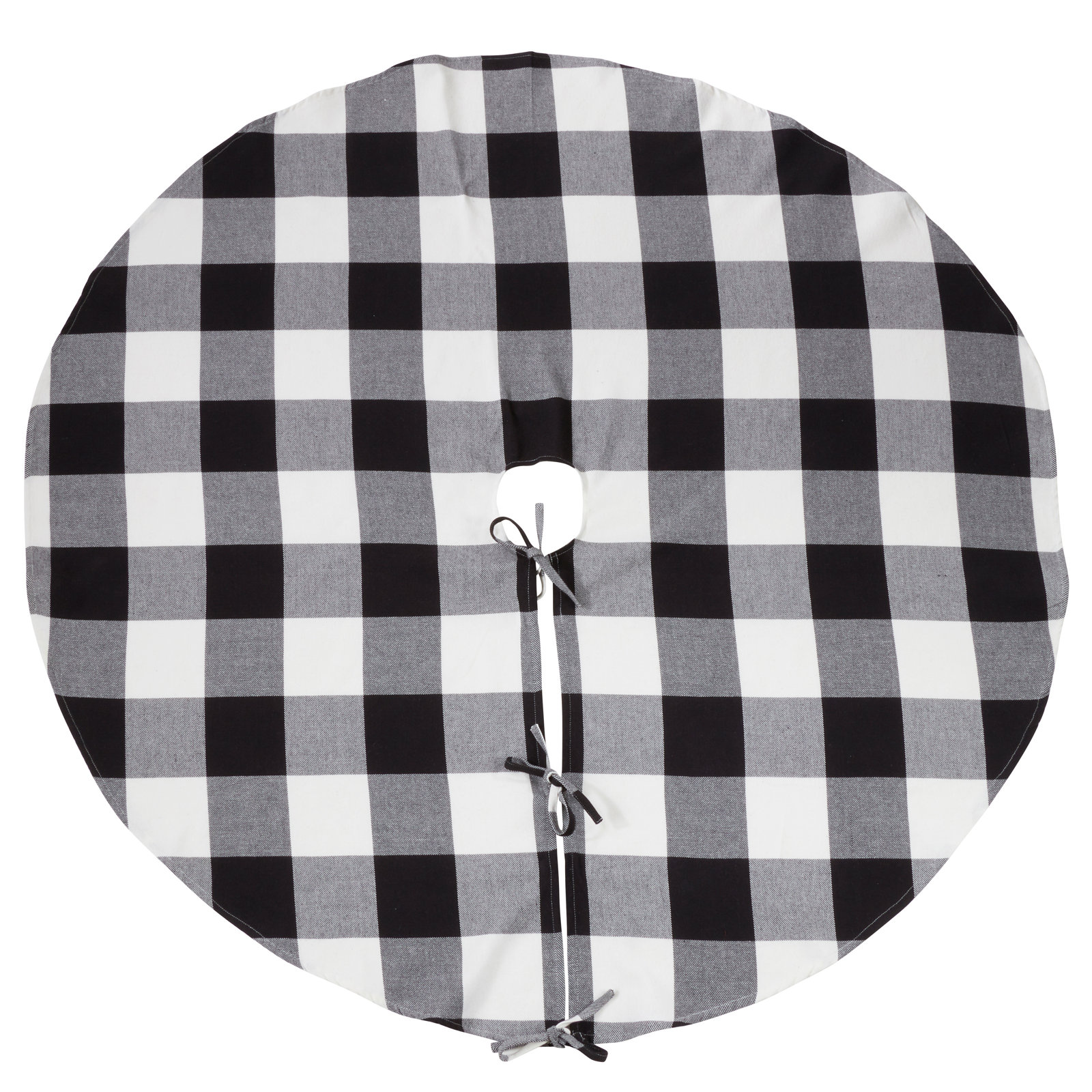 Cotton Tree Skirt, Black/Gray, 84"