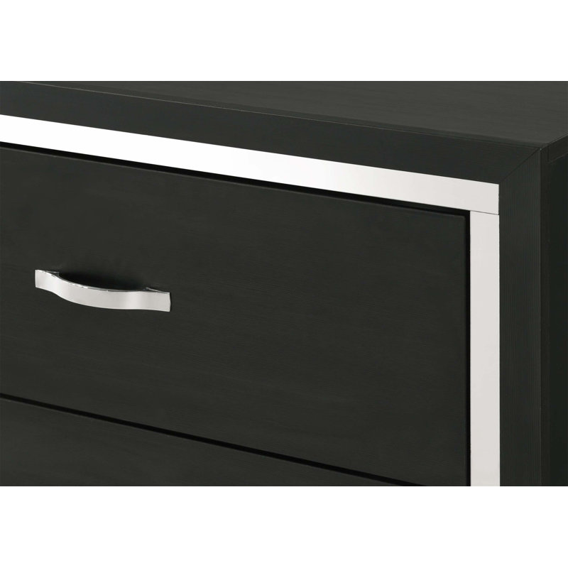 Élégante commode 6 tiroirs Glam 1pc