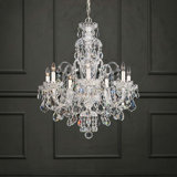 Olde World 7 Light 25in x 31in Chandelier in Polished Gold with Clear Heritage Handcut Crystals