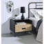 Table basse contemporaine peu encombrante avec plateau en chêne brun moyen Base chromée pour petits espaces