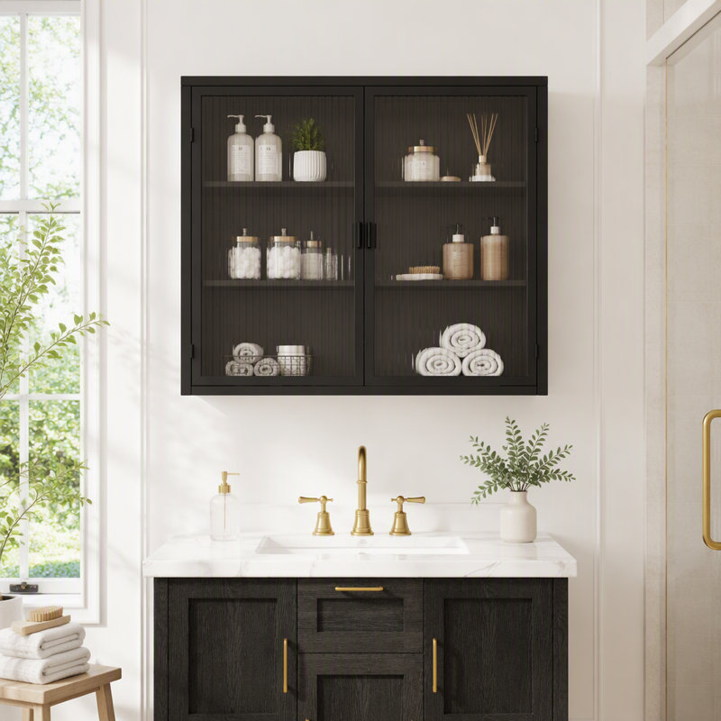Armoire murale 27,56 po, Black