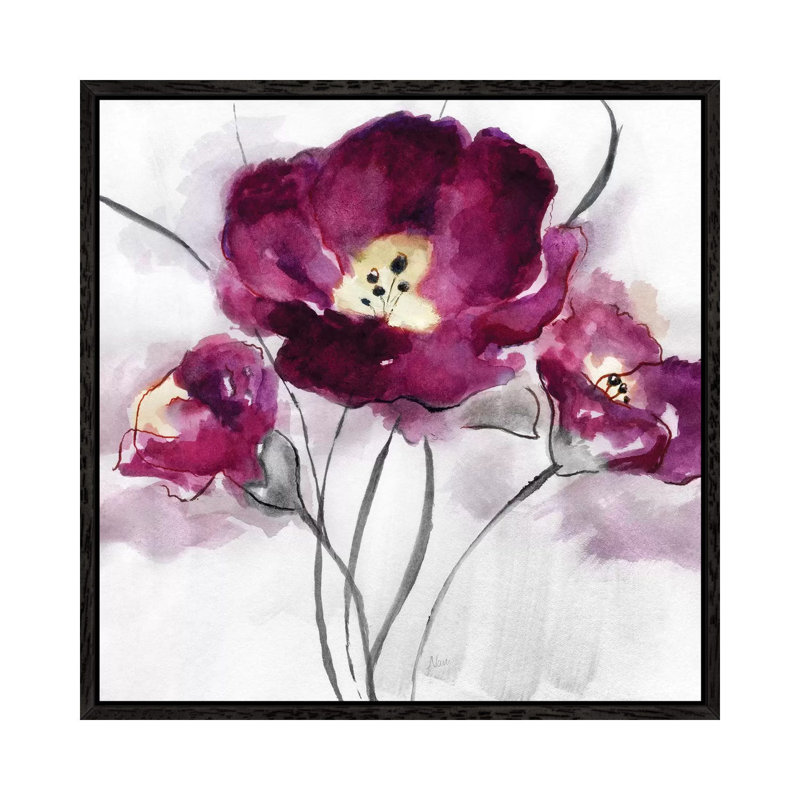 My Magenta I 1 Piece Painting on Canvas, 66.04 cm H x 66.04 cm W, Black Framed