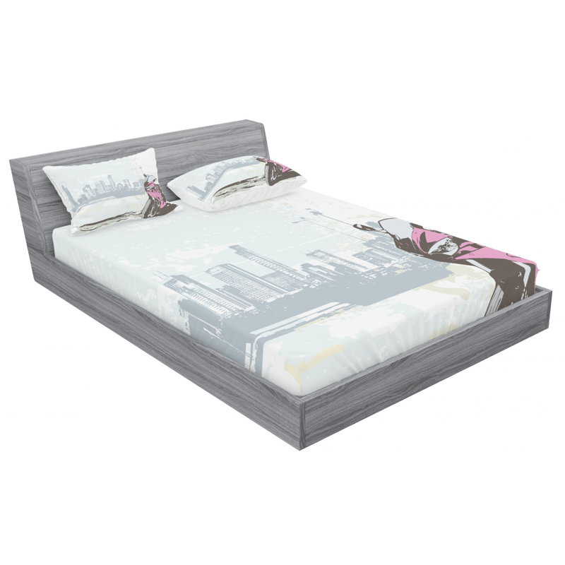 Microfiber Sheet Set, Queen Sheet Set with Fitted Sheet