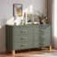 Commode double 6 tiroirs en bois robuste-1367436721
