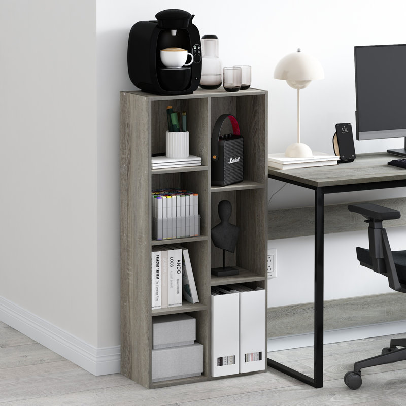Moniece 7-Cube Reversible Bookcase, French Oak