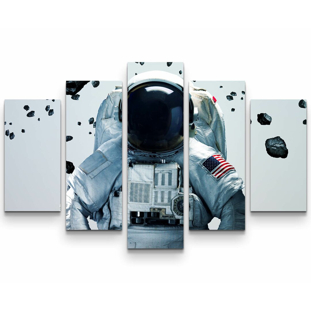 5-tlg. Leinwandbilder-Set Astronaut