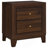 Walnut 2-drawer Nightstand Bedside Table