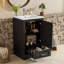 Meuble-lavabo de 20 po avec lavabo en céramique-134085829