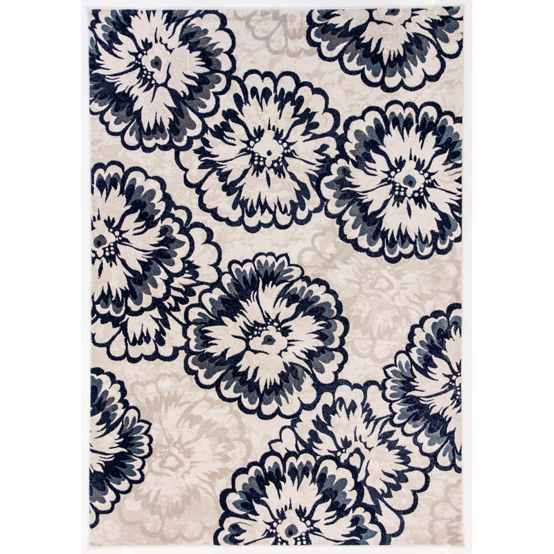 Amy Floral Indoor Rug, Rectangle 5'3" x 7'7"