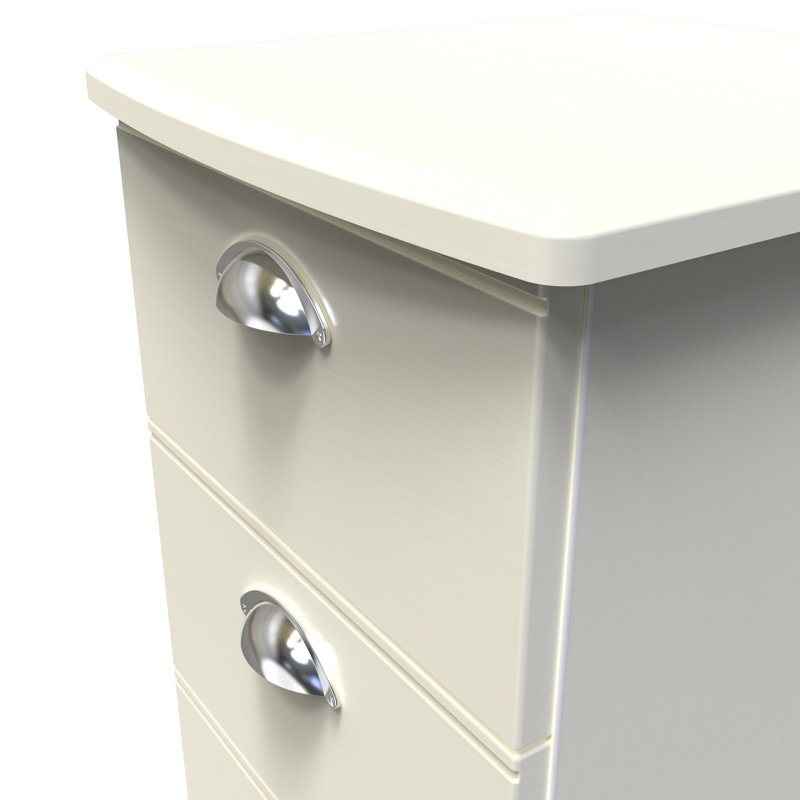 Conners 40cm W Manufactured Wood Bedside Table, Cream Ash