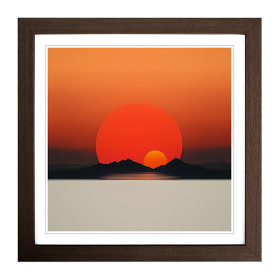 Japanese Sunset Minimalism - Framed Print
