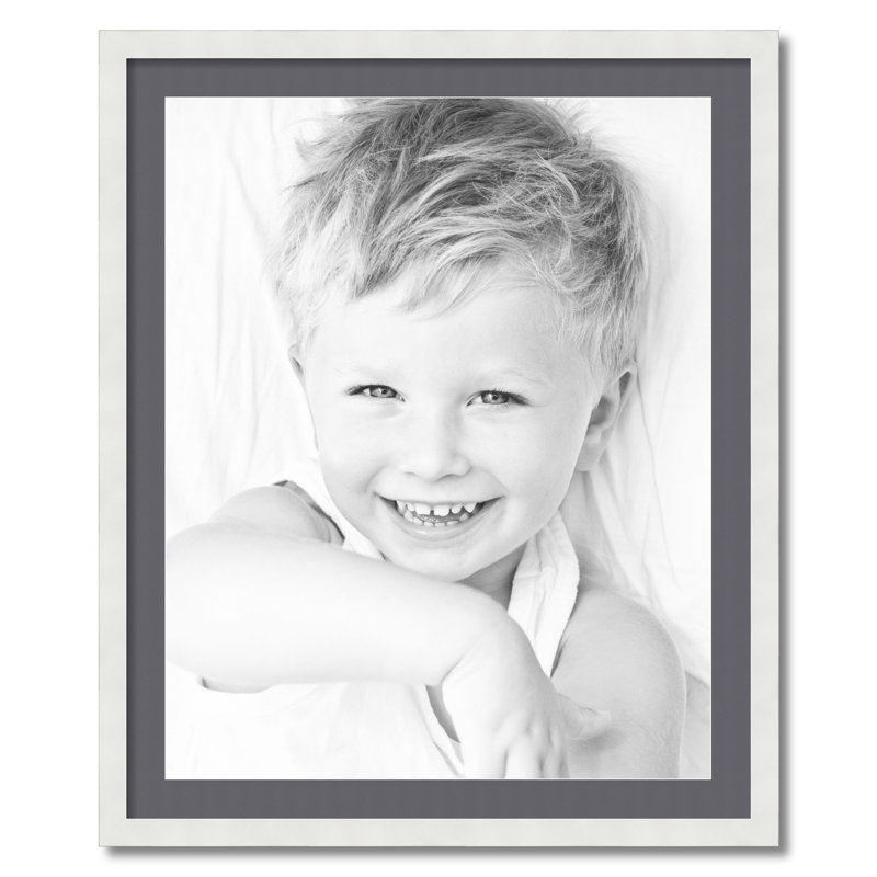 Cadre pour photo simple 24 po x 30 po en bois mat, Gris montagne