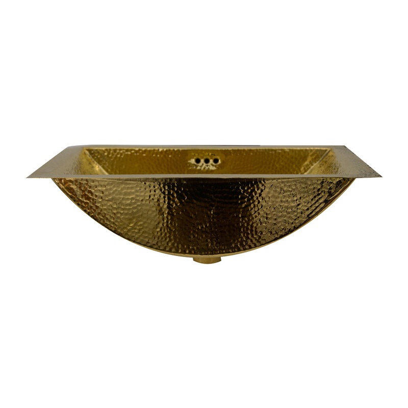 Brightwork Home 23.5'' L Bathroom Sink, Brass