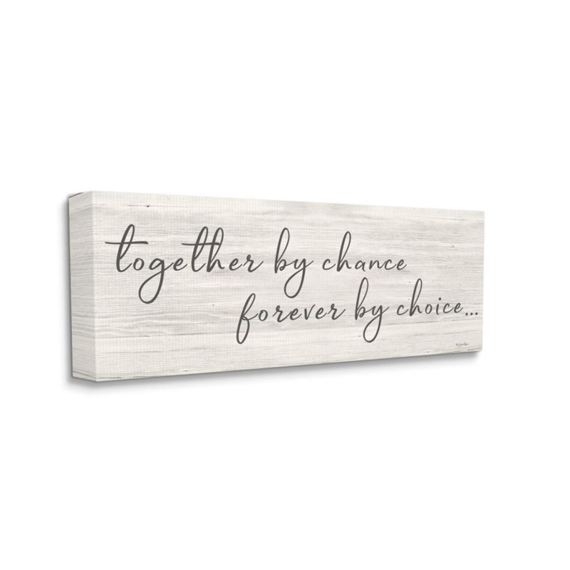 «Together» par Chance Rustic Romantic Expression par Susie Boyer - impression d'art textuel, Toile tendue, H 24 po x l 10 po