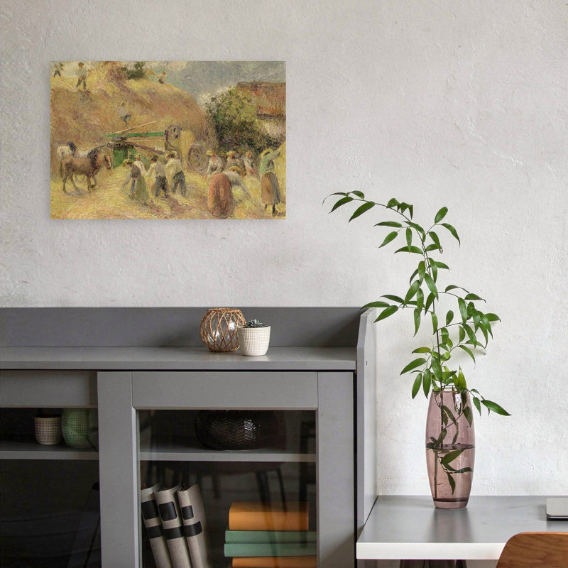 The Harvest, 1883 Impressionist Abstract Contemporary Horse Landscape Wall Art Print, 30.48cm H x 45.72cm W