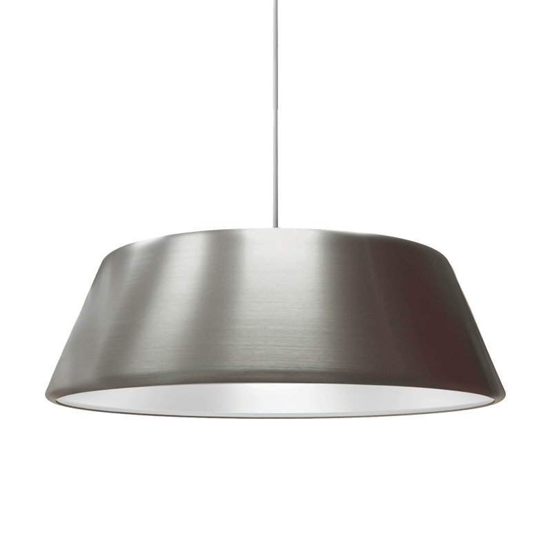 Pillbox 1 - Light Single Empire Pendant, Satin Nickel/White, Yes