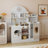 White Kids Play Kitchen Set, Pretend Wooden Kid Kitchen Playset Toy Kitchen With Kitchen Accessories