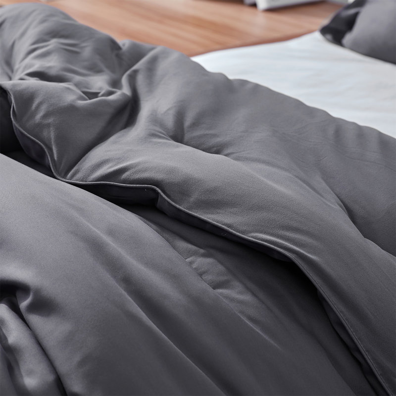 Ensemble d'édredon léger surdimensionné Silky Butter Coma, Édredon simple extra long + 1 taie décorative st, gris