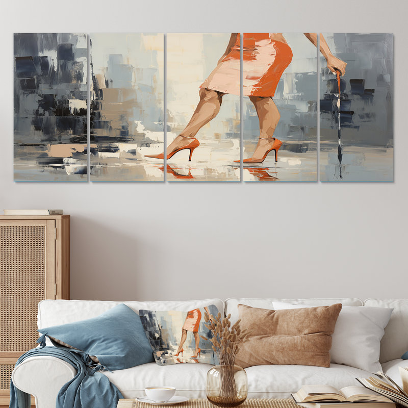 Ensemble de 5 décorations murales pour femme, H 28 po x l 60 po