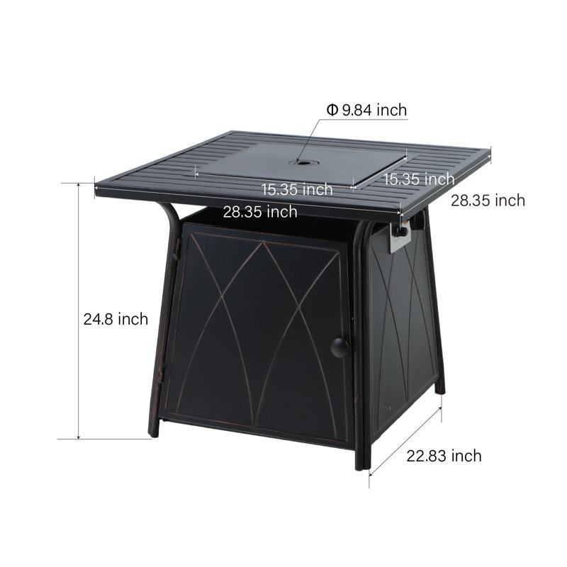 Alyah 4 - Person Patio Dining Set with Square Table , Cushions Included