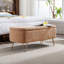 Banc de rangement avec repose-pieds à l'extrémité du lit, banc d'entrée rembourré-302842110-302842108