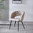 White Modern Chair(Set Of 2 ) With Golden Color Iron Tube Legs,  Soft Cushions And Comfortable Backrest-1422879079