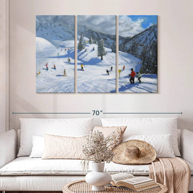 Sireci skiant à Kitzbuhel, H 32 po x l 50 po
