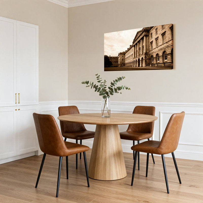 «Sépia», architecture classique sur toile tendue, reproduction d'art sur toile, ensemble de 1, H 28 po x l 58 po